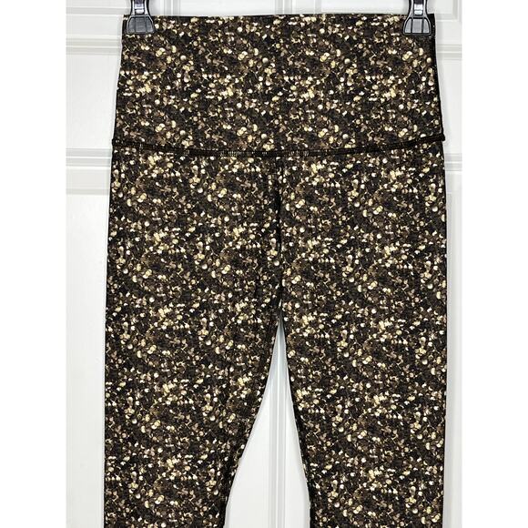 Lululemon Shine Tight Size 4 SEE MEASUREMENTS Shimmy Shimmer Multicolor Brown - Picture 4 of 7